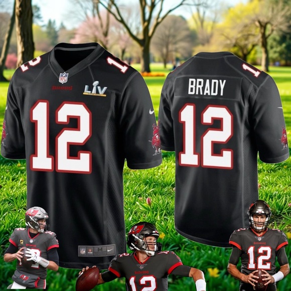 NEW Tom Brady Tampa Bay Buccaneers Super Bowl LV Black Game Jersey “RARE”! - Picture 3 of 4